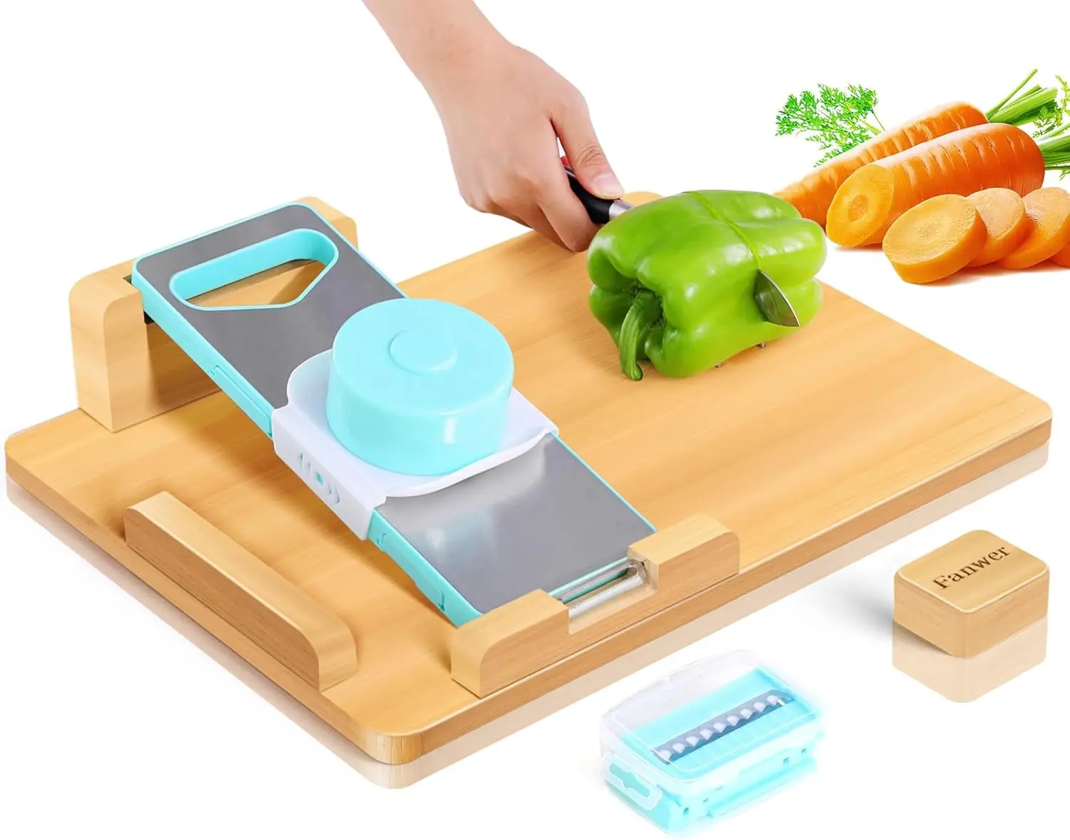 Adaptive One-Handed Cutting Board with Spikes & Bread Stops