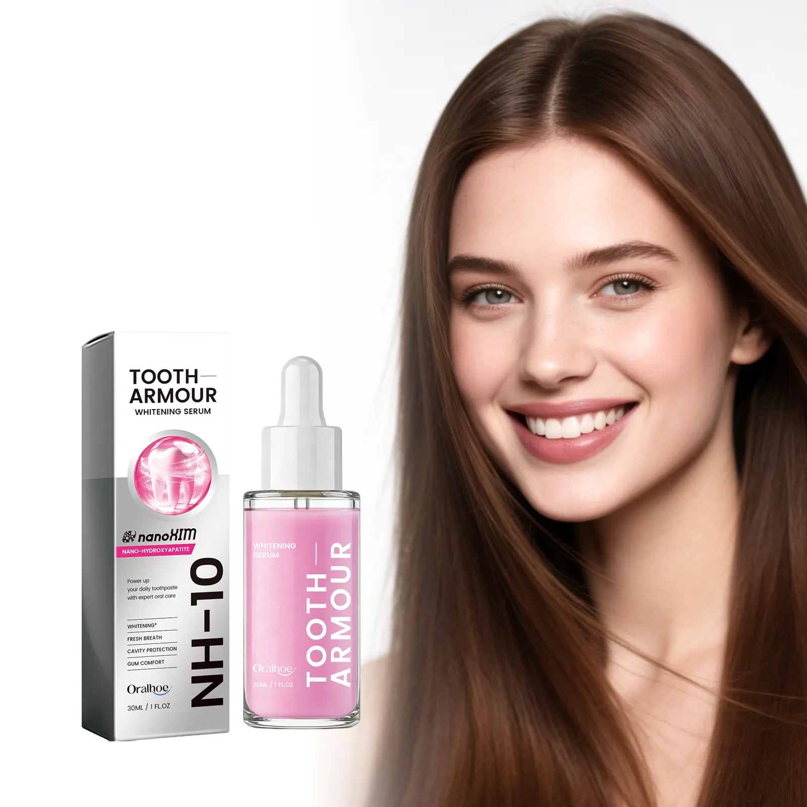 ORALHOE Daily Tooth Armor Liquid Drops – Oral Care with Nano Hydroxyapatite & Theobromine – Fresh Breath & Sensitive Teeth Support
