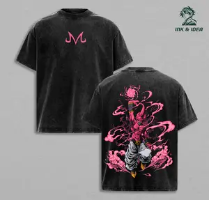 Vintage DBZ "Evil Buu" Vintage Unisex Oversized Anime Manga Acid Washed Cotton T-shirt, graphic tee,anime merch fan, outfits men