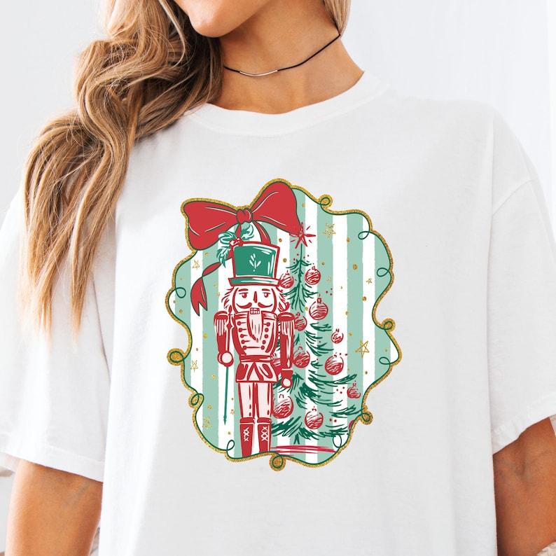 Preppy Nutcrackers Christmas Shirt, Sweatshirt Vintage Holiday Tee, Festive Pullover For Woman Man Unisex