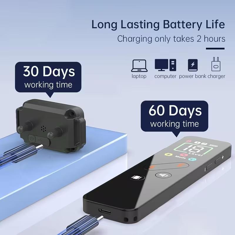 Professional 800M Remote Dog Shock Collar, 3 Modes Safety Training Device for All Breeds and Sizes