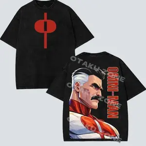 Limited Retro Omni Man Nolan Grayson Invincible Washed T Shirt Oversized Vintage Unisex Superhero Comic Graphic Tee Double Printed Heavyweight Cotton Streetwear Shirt for Invincible Fans Comic Book Lovers and Collectors 1GW