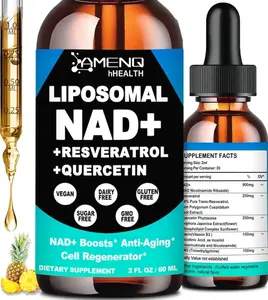 NAD Supplement, Liposomal NAD Nicotinamide Riboside Resveratrol 900mg Quercetion, TMG, Vitamin B3, High Potency NAD Plus Liquid Supplement for Cell Regenerator, Longevity, Energy, Anti-Aging, Focus