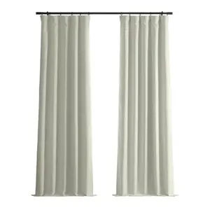 Oatmeal Faux Linen Room Darkening Curtain