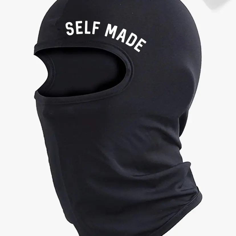 Black shiesty ski mask, custom self made designed ski mask, polyester material shi esty