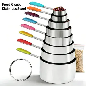 Valentine's Day Baking Set: 8 Colorful Measuring Cups & Spoons for Perfect Desserts and Romantic Dinners – Accurate Measurements for Every Recipe