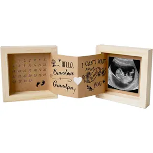 Yudarte First Time Grandparents Keepsake Gifts - Pregnancy Announcement for Grandma and Grandpa - Grandparents Baby Announcement Sonogram Ultrasound Picture Box