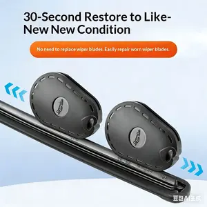 Car Windshield Wiper Repair Kit, Boneless Rubber Strip Replacement Tool, Portable Polishing Accessory, Aluminum-Silicate Sandpaper Material