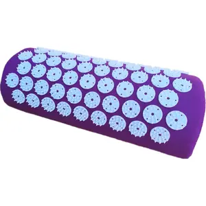Acupressure Pillow Acupuncture Massager for Massage Neck Back Head Pain Relief, Relieves Muscle Stress Relaxation, Purple