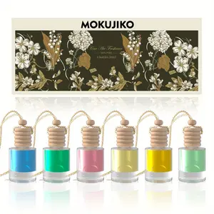 6 Hanging Car Air Fresheners and Essential Oil Diffusers, Car Air Freshener Oil, Long-Lasting Car Aromatherapy Diffuser Bottles - Christmas Gift, New Year Gift for Friends and Loved Ones.