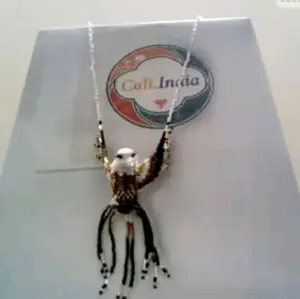 Cali India Beaded Native Eagle Necklace Handcrafted with Preciosa 11 Seed Beads by DannyBoy for Special Occasions