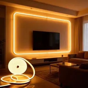 LED Neon Light Strip, Battery Powered, 1m/3m/5m Options, Flexible Ambient Light, Home Decor, Mirror, TV Background, Halloween, Christmas, Birthday Party, Led Ambient Lighting