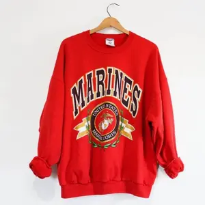 Vintage 90s USMC United States Marine Corps Sweatshirt, Marine Corps Hoodie, USMC Shirt