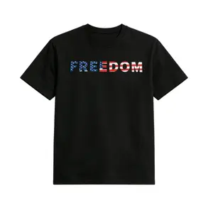 FREEDOM American Flag Graphic T-Shirt | Patriotic Unisex Cotton Tee