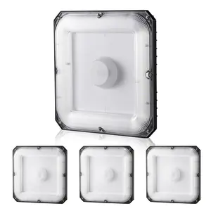 VEVOR 4 Pack LED Canopy Lights, 80W, 8800LM 5000K Daylight Commercial Industrial Outdoor Canopy Lights, 10.08"x10.08" Surface Mount Ceiling Lighting for Gas Station Warehouse Garage Street Shop, IP65