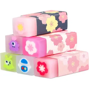 Eraser CuEraser Cute Erasers Plastic Rubber Eraser for School Office Pencils Painting 6 count