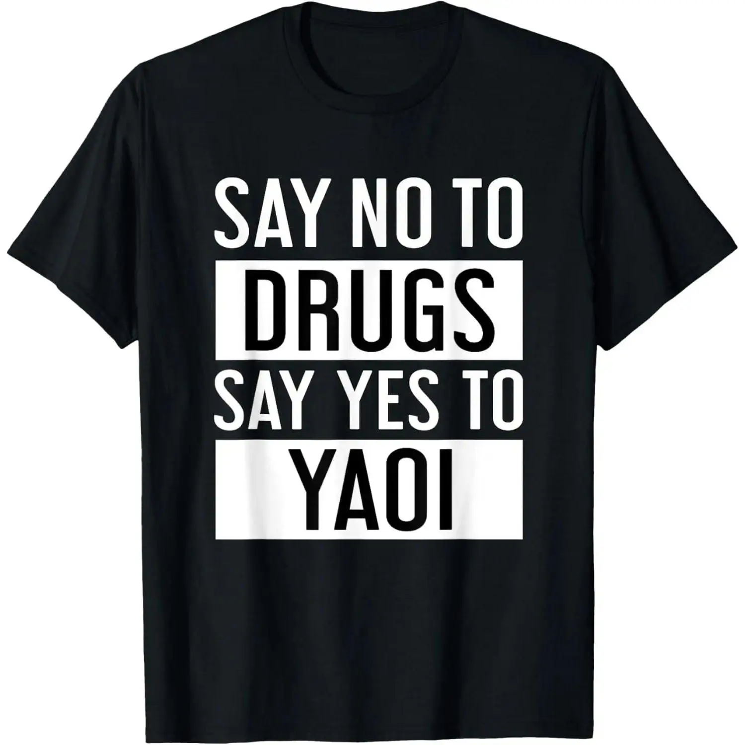 Women's Graphic Tee, Classic Round Neck Top with 'Say Yes to Yaoi' Manga Print, Soft 100% Cotton Short Sleeve, Graphic T Shirts, Flat Knit, Short Sleeves, Soft Fabric, Regular Cuffs, Shortsleeve, Flat Cuff, Soft Cotton