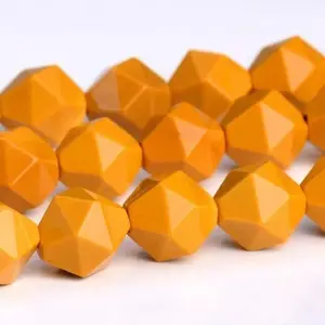 Natural Yellow Mookaite Gemstone Faceted Round Loose Beads 4mm-12mm AAA Quality 15.5 Inches Long for DIY Jewelry Making Bracelet Necklace Earrings