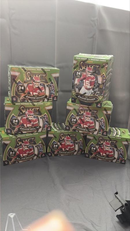 Panini Select 2025 Football 7 Blaster Box Break PYT - 24 Cards per Box - Exclusive Trading Cards