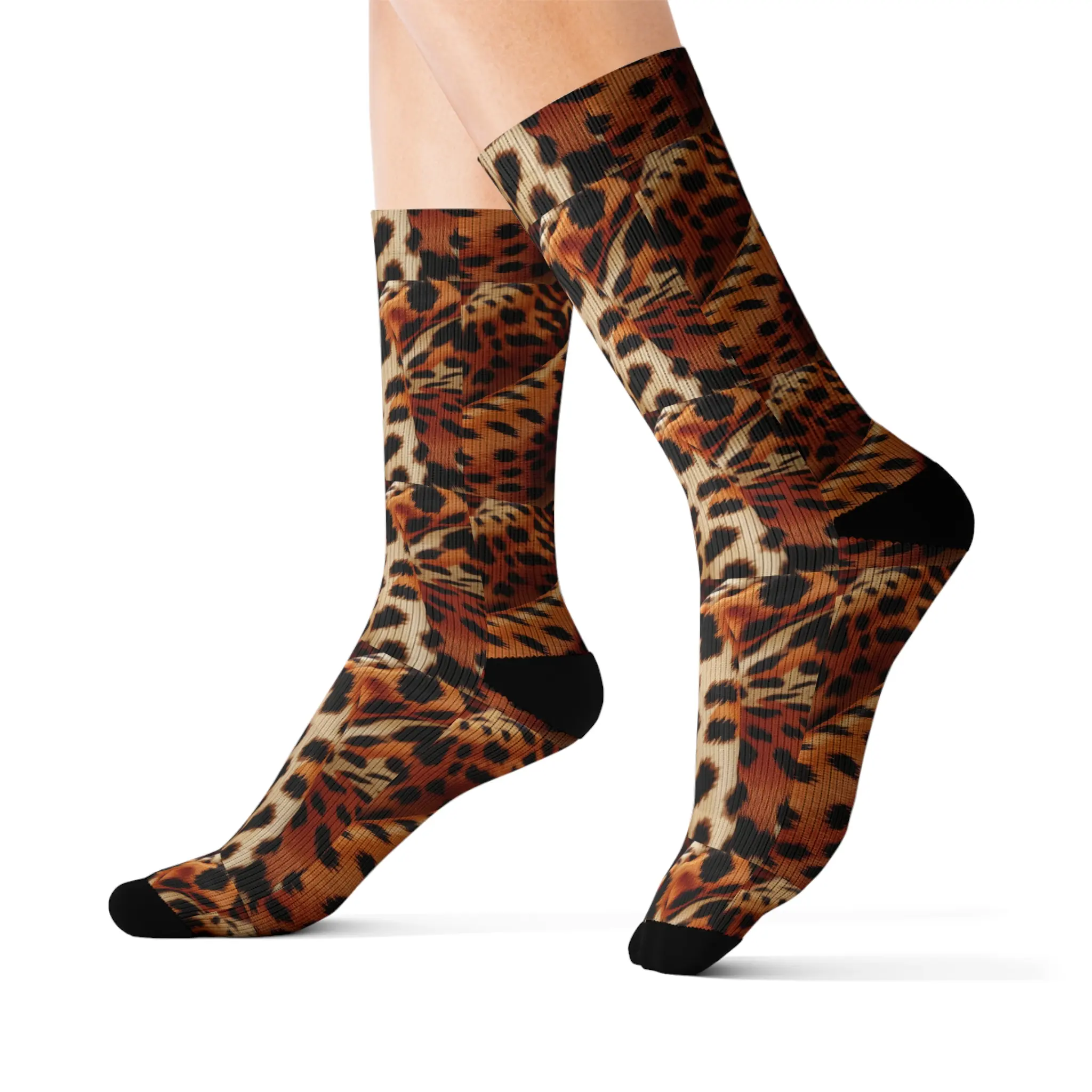 Cheetah Print Casual Women's Socks for Everyday Wear