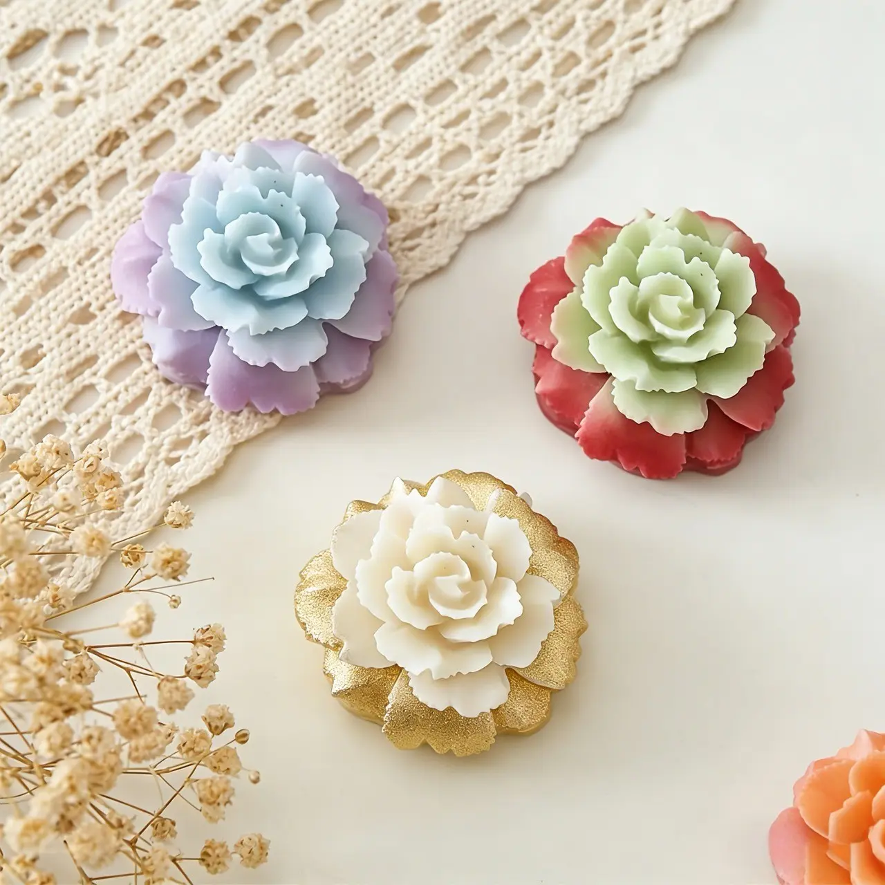 3D Carnation Silicone Mold, Resin Mould for Soap, Gypsum, Polymer Clay, DIY Craft, Perfect for Valentine's Day, Easter, Mother's Day, Wedding