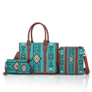 Bohemian Handbag Set, 4-Piece Set, with Adjustable Shoulder Strap, Large Capacity, Suitable for Travel and Gifts, Fashionable Commuting Office Bag, Vacation Trendy Backpack, Lightweight Large Capacity Bag