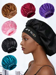 Unisex Soft Satin Sleep Cap, Anti-Frizz, Suitable for Curly Hair and All Hair Types, Comfortable Satin Head Cover, Women's Sleeping Hat