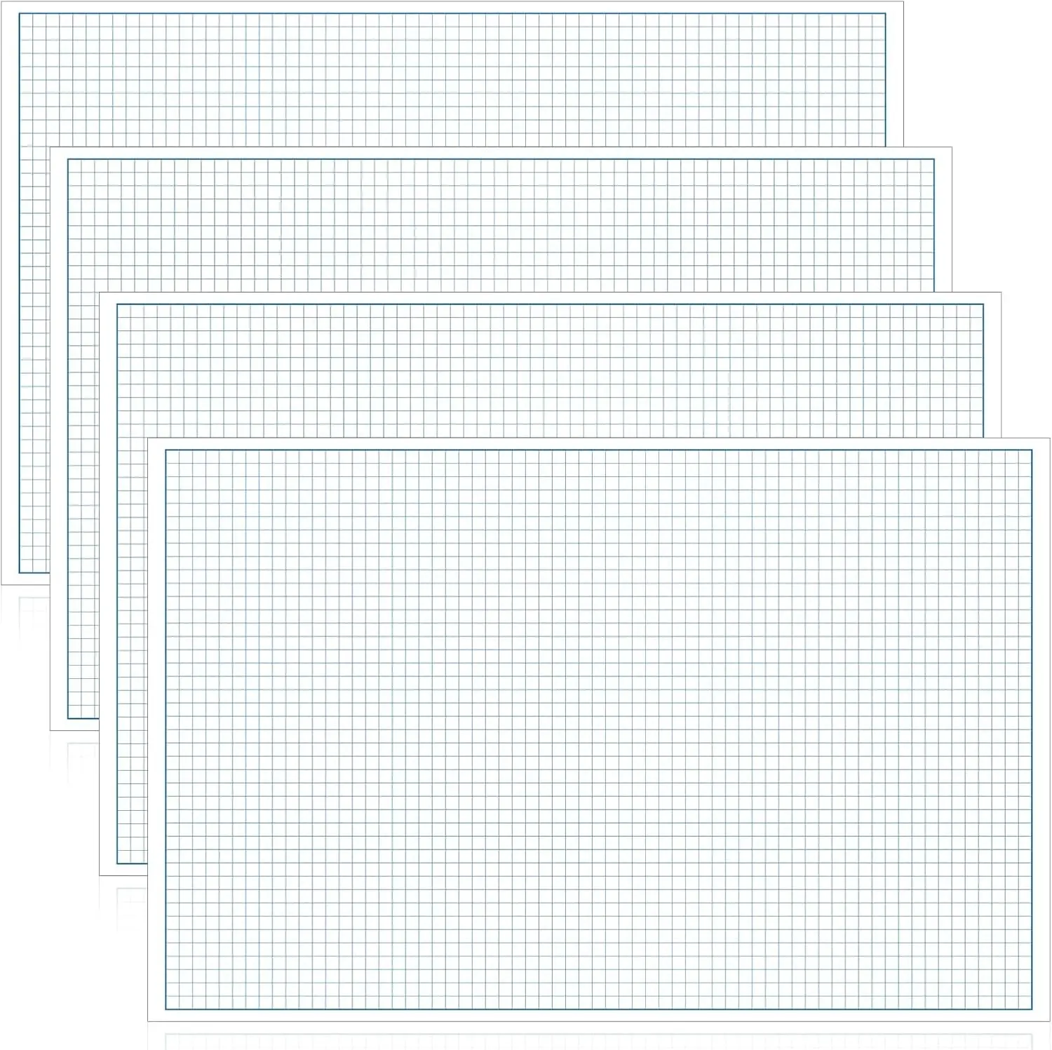 Eaasty 4 Pack 11 x 17 Inch Engineering Graph Paper 1/4 Inch Grid Blueprint Drafting Paper Easy to Tear Turn The Page Graph Computation Pad for Architect Designers Programmers 50 Sheets/pad