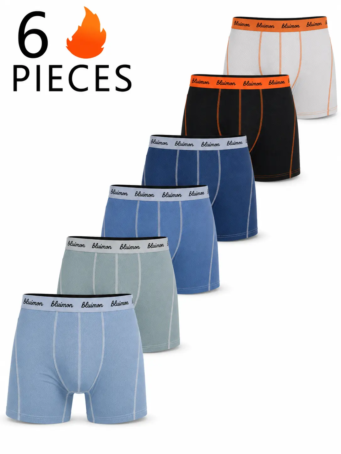 Bluimon Men’s Aero-Flow 3D Elite Mesh Triangle Underwear, 6-pack/4-pack — ice silk cool feel, 10 vibrant colorways, moisture-wicking quick-dry, stays in place, premium set, perfect gift, briefs, boxer briefs, lettering summer