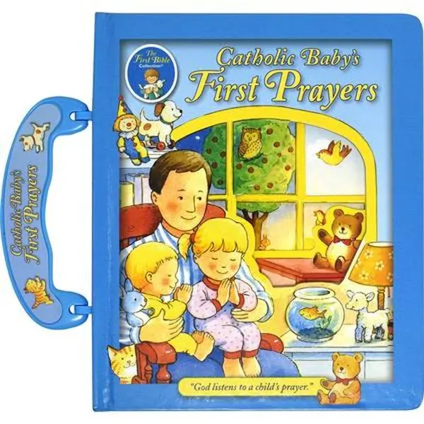 Catholic Baby's First Prayers Board Book by Judith Bauer - For Children, Family Prayer Time, Parent-and-Child Activities, with Peek-Through Windows, Published by Regina Press Malhame & Company