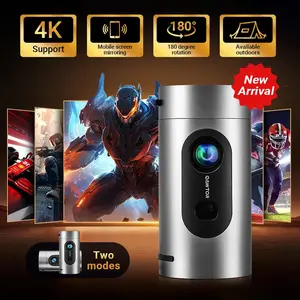 Projector Outdoor Mini Projector Portable Projector Smart Projector, ANSI Auto-Focus  with BT Portable Home Theater Audio