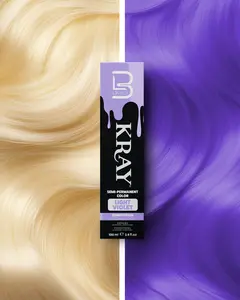L3VEL3 KRAY Light Violet Semi Permanent Color with Aloe Vera Organic Argan Oil & Sunflower Seed Oil Nourishing  Formula