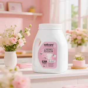 Z-Solicare 6 in 1 Stain Fighting Odor Eliminating Ocean Breeze 138 Paks Multi-Chamber HE Compatible Laundry Detergent Pods for All Washing Machines