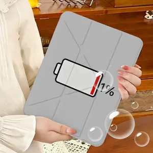 Triple Y-Shape iPad/tablet Case, Pen Holder & Icon Pattern, Slim/material Lightweight, Auto Wake/sleep Functionality, Ideal for Reading/drawing, Tablet Accessories