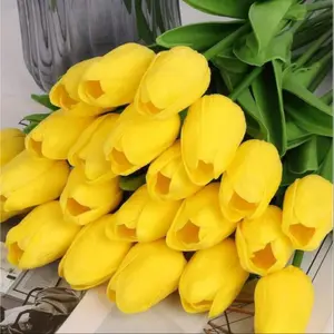 Tulip Artificial Flower Bouquet Set, Wedding Home Decor Gift, Valentine's Day Easter Birthday Graduation Present, 6pcs/10pcs, Artificial Flower Decoration, Indoor Flower