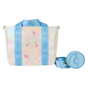 Pokemon Iridescent Pikachu Tote Crossbody Bag with Coin Bag