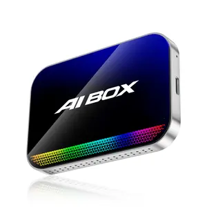 [2026 FIFA World Cup] 4-in-1 Wireless CarPlay & Android Auto Adapter, Supports Netflix/YouTube/TikTok/Screen Mirroring, Plug & Play AI Box for OEM Wired CarPlay Vehicles