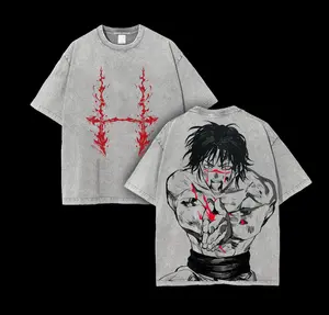 Choso - JJK Anime Double Printed Vintage Washed Tee Unisex Oversize Anime Manga Washed Heavyweight Cotton T-shirt, Gift For Anime Fan, Anime Lover