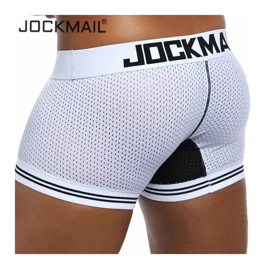 JOCKMAIL Brand Underwear Boxer Men Breathable Mesh Men's Boxers Male Underpants Sexy Panties Cotton Mens Bodysuit Trunks Pant