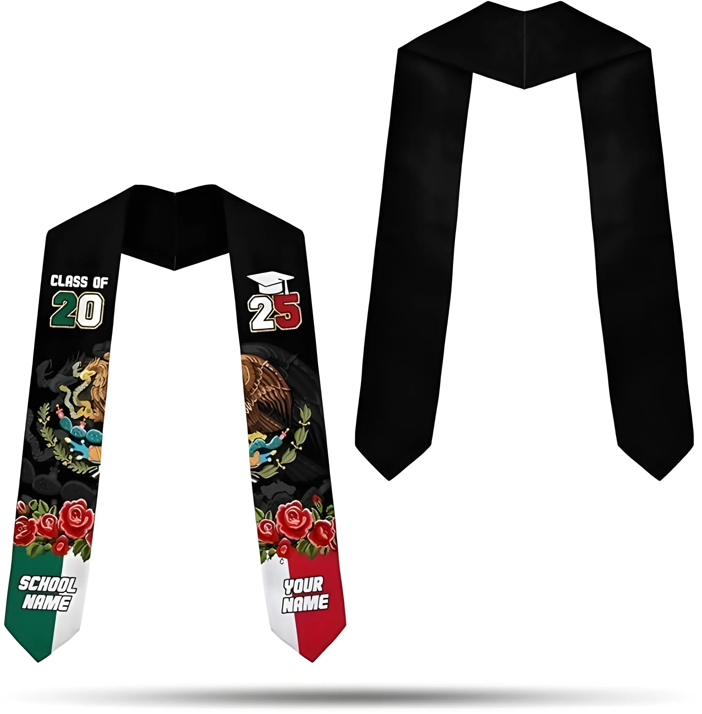 Customized Mexican Graduation Sash 2025, Mexico Graduation Stole, Mexican Sash for Graduation 2025, Gift for Student