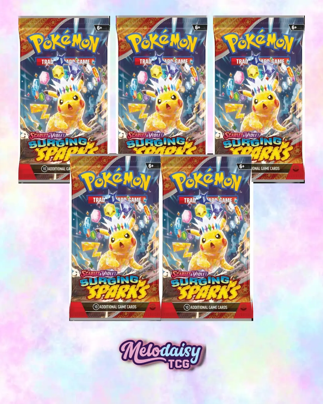 (5) Surging Sparks Booster Pack - SV08: Surging Sparks (SSP)