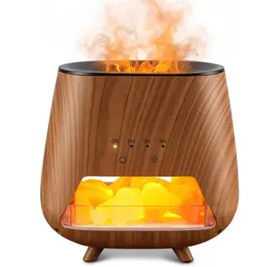 Portable Simulated Flame Air Aroma Diffuser, 7 Flame Color Noiseless Essential Oil Diffuser with Auto-off Protection, USB Powered Desktop Humidifier, Gifts for Girlfriend, Room Humidifier, Aromatherapy Diffusers, Fragrance Machine,