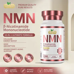 OAO NMN Supplement Complex 1200mg Per Serving | 10-in-1 NAD+ Precursor with Trans-Resveratrol, Glutathione, Astaxanthin & CoQ10 | Supports Anti-Aging, Cellular Energy & Antioxidant | 60 Vegan Capsules
