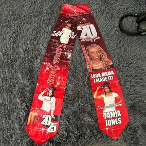 Custom Photo Graduation Stole: Personalized Class of 2026 Sash Graduation Stole