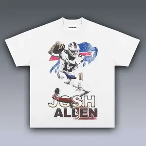 [SALE Up To 50% Off] Josh Allen Graphic Tee, Y2K Crew Neck Streetwear T-Shirt, Unisex Crew Neck Tee, Vintage Football Graphic, Sports Player Bootleg Premium Style, Casual Cotton Fit 1 Sided