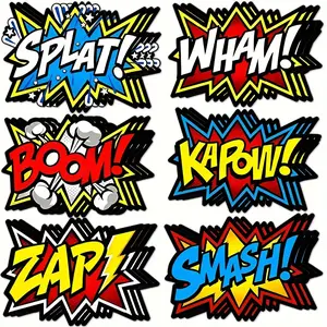 Super Heroes Word Cutouts, Hero-Themed Party Favors, Birthday Party Supplies, Decoration Set for Celebrating Birthdays & Special Occasions
