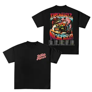 Wyatt Flores Drive All Night Tour Graphic Comfort ColorsT-Shirt Men's Tops – Vintage Country Concert Truck Shirt