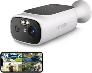 5G Security Camera Outdoor Wireless WiFi, 5G Solar Security Camera for Home Security, AI Motion Detection, Color Night Vision, SD Card/Cloud Storage, Waterproof, Compatible with Alexa/Google Home