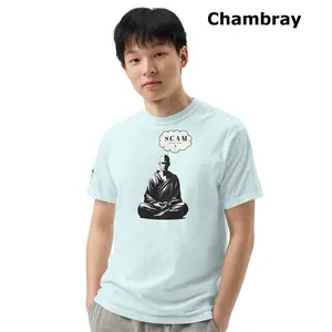 THINKSCAM Garment-Dyed Luxury Tee Exclusive from SCAM Luxury Brand