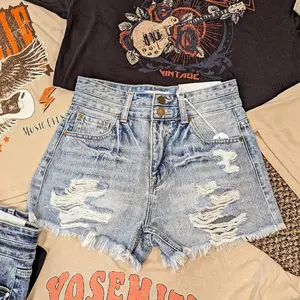 Madison Super High Rise Rigid Patched Jean Shorts